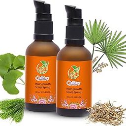 Qathirs Hair Growth Scalp Spray | Natural DHT Blocker | Enriched with Saw Palmetto, Horse Tail, Sanjeevani Arctium & Ginkgo Biloba Extracts | Olive Oil Formula | Suitable For All Hair Types | 40ml (Pack of 2)-image-96