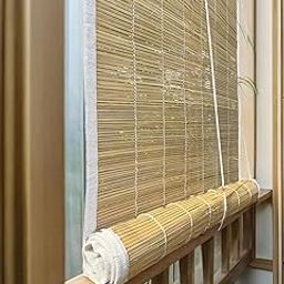 OSEN Bamboo Roll Up Blinds Chick Closer Curtains for Windows, Outdoor, Indoor, Balcony Roller Blind (2x4 feet)-image-10