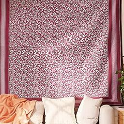 SheetKart Cotton Printed Wall Hanging Tapestry | Pink Floral Print | Bohemian Art | Home Decor Art | Aesthetic Room Decor | Proudly Made in India-image-56
