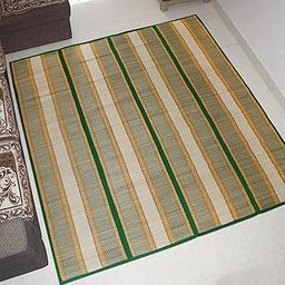 HOKIPO Eco-Friendly Madurkathi Handmade Big Chatai for Sleeping on Floor | Floor Mats for Home 6x7 Feet, Green (IN-450-GR)-image-29