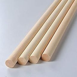 Oswaal wood crafts 6 inches Wooden Dowel Rods, Set of 50 Wood Dowels Solid Hardwood Sticks for Crafting, Macrame, DIY & More Sanded Smooth Kiln Dried, Natural Wood Unfinished (6 INCH) 50 PCS-image-9
