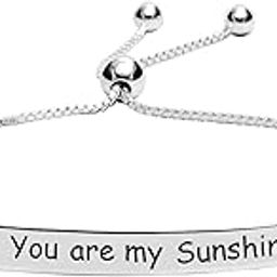 Amazon Brand - Nora Nico 925 Sterling Silver BIS Hallmarked Engraved Inspirational Believed Sunshine Moon and Back Linear Sliding Bolo Bracelet for Girls Women-46