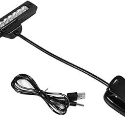 Clip on Bed Light Clip-on Lamp, Headboard Lamp Drafting Lamp Clip-on Music S Light, LED Clamp Light Reading Lamp Music Stands for Home Pianos Bedroom(Battery Clip 10 Lights with USB)-31