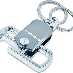 omuda Stylish Hook Locking Silver Metal Carabiner Double Ring Hook Metal Key Chain for Men & Women-image-23
