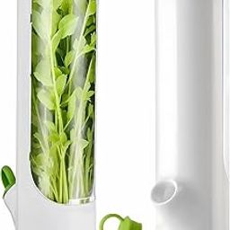 WOODONICK Herb Saver Pod, Fresh Herb Keeper for Refrigerator Kitchen Storage Cup Cilantro Mint Parsley Asparagus Container for Cilantro Fridge Transparent Storage Pods-picture-30