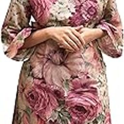 Floral Print Poly Silk Co-Ords Set-image-46