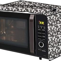The Furnishing Tree microwave oven cover Suitable for IBELL 30 Liters OTG 30GDLX, Dustproof, Stain-Resistant, Cover Size WxDxH in CM- (51.5x42x30), Floral pattern Grey White-image-89