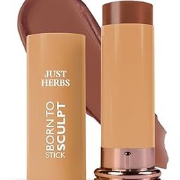 Just Herbs Super Hydrating Born To Sculpt Long Stay Bronzer Stick with Shea Butter | Richly Pigmented | Defines and Uplift Appearance | Matte Finish | All Skin Types for Women 14g (Cappucino)-13