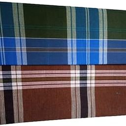 Men's Mixed Cotton Lungi (Multicolour, 2.25 Mtrs) -Set of 2_Drr_DrrU015-23