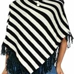 Dyenthis pure wool sweater Warm Winter Outerwear Women Jacket Cape Coat Poncho shrug Wrap with Soft neck for women girls-picture-4