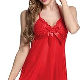Women's Net Plain/Solid above knee Nightwear (Red_18-24 Months_nbe-0142_$p)-picture-13