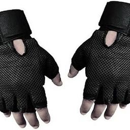 Mra Fashion ZaySoo Leather Gym Gloves with Wrist Support Palm Support (Black, Free Size)-image-26