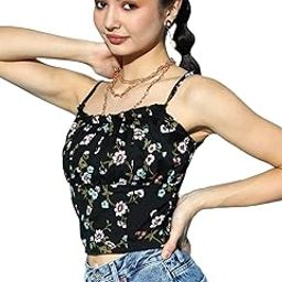 Women Stylish Black Floral Bustier Top-image-23