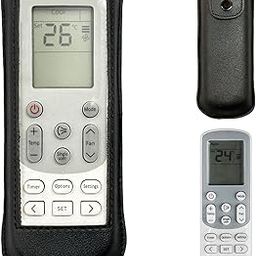 Zaoma Protective Case PU Leather Cover Holder Compatible for AC Remote Compatible for Samsung Split Inverter AC Remote Control (AC-144) (Black)-image-84