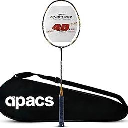 Apacs Finapi 232 Xtra Power (40LBS, 100% Top Grade UHM Japanese Graphite) Extra Strong Professional Unstrung Badminton Racket with Free Full Cover (Black)-image-81