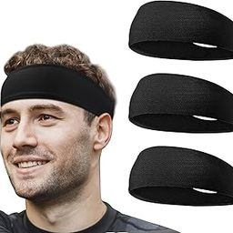 BISMAADH Sports Headbands for Men & Women - with Inner Grip Strip to Keep Headband Securely in Place | Fits All Head Sizes | Sweat Wicking Fabric to Keep Your Head Dry & Cool (Pack of 3)-image-46