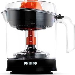 PHILIPS Citrus Press Juicer HR2799/00, Black & Transparent, Large-11