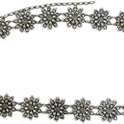 Blossoming Elegance: German Oxidized Flower Adjustable Waist Belt-image-8