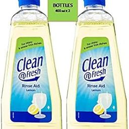 Clean N Fresh Dishwasher Rinse Aid Liquid Lemon 400ml | For Shiny & Smear Free Dishes | Rinseaid for Autodish | Combo Pack of 2-image-88