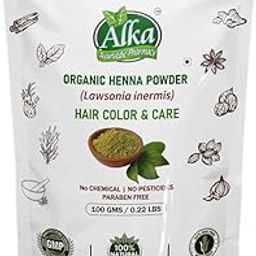 Alka Ayurvedic Pharmacy Pure Natural and Pure Herbal Henna Powder/Lawsonia Inermis 100 gms for Hair Care | Hair Color | No PPD | No Chemicals | No Parabens-image-93