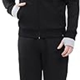 Men’s Tracksuit | Solid Pattern | Full Sleeve | Hooded Neck | Zip Closure | Sporty Winter Tracksuit for Men-image-1