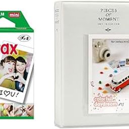 64 Pockets Photo Album for Fujifilm Instant Mini 12 11 9 8 40 Evo Liplay 7S Instant Camera/Mini Link with 10x1 film (White)-picture-24