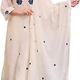 Women's Viscose Salwar Suit Set | Round Neck Full Sleeves Embroidered Straight Length Kurta and Elastic Waistband Closure Solid Embroidery Pant with Tassle work Dupatta-image-1