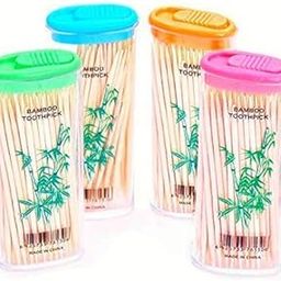Ayra Crafts Nature Bamboo Toothpick Non-Toxic Odorless Toothpicks Portable Tooth Cleaner Oral Care Tool Eco Friendly | Pack of 2 Container-image-4