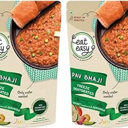 Eat Easy Ready To Eat Pav Bhaji, 65gm (Pack of 2) | Just Add Water and Cook | Instant Food for Travel Vegetarian | No Preservatives | No Added Artificial Colours & Flavours | Healthy Travel Pack-picture-15