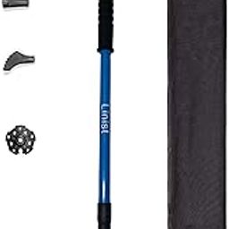 TrekEaze Ultra-Lightweight Aircraft-Grade Aluminum Trekking Pole with Extended Down Grip Plus Tip Kit and Carry Bag 7075 Aluminum with Cork Grip-image-77