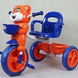 Funrise Baby Tricycle with Comfortable seat with Arm Rest and Back Rest .Strong Metal Pipe Frame,Musical Horn, Smooth EVA Wheels,Vibrant Multi Colour-6