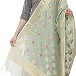 Women's Chanderi Zari Multi Embroidery Regular Dupatta-picture-27