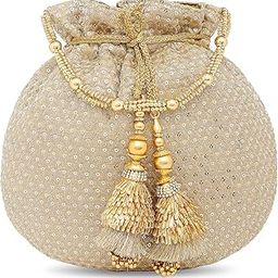 Potli Bags for Women Evening Bag Clutch Ethnic Bride Purse with Drawstring-image-73