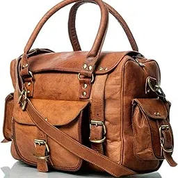 mahetri Walker Leather Crossbody Office Travel Bag For Men Women 16" Large | Ideal Gift-picture-40