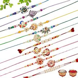 Multicolor Combo of 10 Dora Rakhi Set for Men with Roli Chawal Best|Rakhi For Brother | Exclusive Rakhi Collection | Fancy Design Rakhi| Rakhi for bhaiya Design-32-image-19