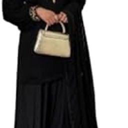 Designer Palazzo Suit with Embroidered Top and Dupatta, Party Wear 3-Piece Set, Available in Marron,Black & Pista-image-49