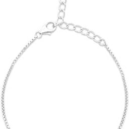 925 Sterling Silver Rhodium Plated Anklet | Gift for Wife and Girlfriend | With Certificate of Authenticity and 925 Hallmark|Mother's Day-13