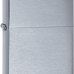 Zippo Metal Vintage Brushed Chrome Without Slashes Pocket Lighter-image-29