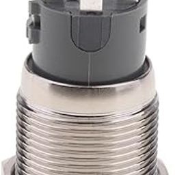 UJEAVETTE 19mm 12V Flat Head Reset LED Ring Light Blue Light Metal Waterproof Switch-image-62