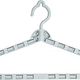 LivingBasics 4 Pieces Expandable Hanger for Clothes (Grey)-17