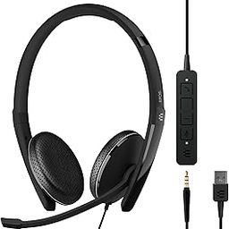 EPOS | Sennheiser Adapt 165 USB II (1000916) - Wired, Double-Sided Headset - 3.5mm Jack and USB Connectivity - UC Optimized - Superior Stereo Sound - Enhanced Comfort - Call Control - Black-picture-12