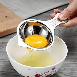 VELINEX® 1 PCS Stainless Steel Egg Separator, Yolk White Divider Strainer Filter Dishwasher Safe Kitchen Bake Tool.-25