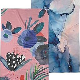 GEOMETRY Kitchen Tea Towel - Quick Dry Microfiber Cloth Dish Towels for Kitchen Drying - Premium Quick Dry Towel - Thinking of You + Water and Ink (Watercolors 2-Pack Set)-14