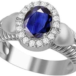 7.00 Ratti (AA++) Certified Blue Sapphire Ring (Nilam/Neelam Stone Silver Ring)(Size 20 to 23) for Men and Woman-image-74