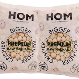 H O M House of Makhana Premium Pesticide-Free Phool Makhana Fox Nuts | Mithila Lotus Seeds | Extra-Large | Raw & Plain | Gluten-Free Healthy Snack | 200 g | Pack of 2 (200X2)-image-75