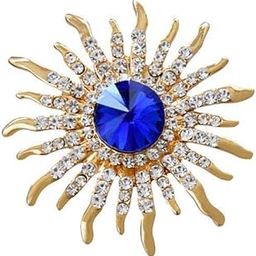 ™ 5xElegant Gold Plated Crystal Brooch Sun Flower Suit Jewelry Rhinestone Pin | Pins & Brooches | Fashion Jewelry-image-56