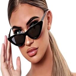 Vintage Cat Eye Sunglasses - Women Retro Cateye Sun Glasses Pointy Sunglasses-image-24