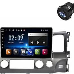 Modorwy Original 9” QLED Car Media Player with Car Play & Android Auto | Android Stereo OS 13 | 4GB+64GB | Free AHD Camera | Frame Compatible with Honda CRV- 1 Year Warranty-1