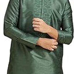 Men's Art Silk Embroidered |Stone Work Kurta (1pc)-image-25