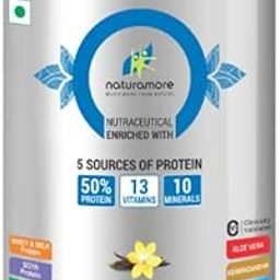 NATURAMORE French Vanilla Flavour for men 50% Protein I 13 Vitamins I 10 Minerals (400gm)-31